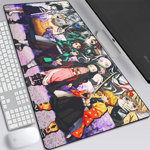Demon Slayer Mouse Pads Japan Anime Desk Pad L XL XXL Anti-slip Waterproof Gaming Mice Keyboard Pad Dropshipping