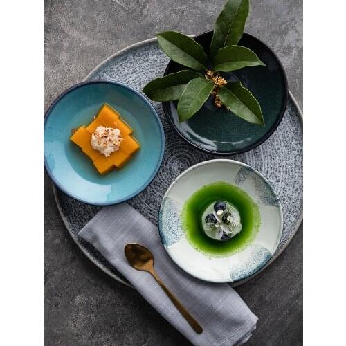 Creative small plate dish Nordic household ceramic dish dish personality tableware snack dish bone dish dipping dish