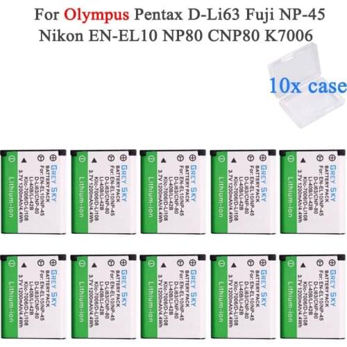 Li-40B Li-42B Li 40B 42B Li40B Camera Battery for Olympus Pentax D-Li63 Fuji NP-45 Nikon EN-EL10 NP80 CNP80 K7006