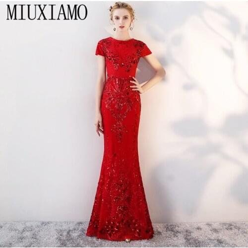 MIUXIMAO Custom Plus Size Luxury Sequined Embroidery Maxi Dress Fashion Party Dress Women Elegant Long Dress Women Vestido