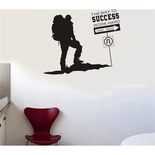 Soldiers Climbing Mountain Character Wall Sticker Rock Climber Wall Decals For Kids Room Bedroom Decor Art Mural DW8886