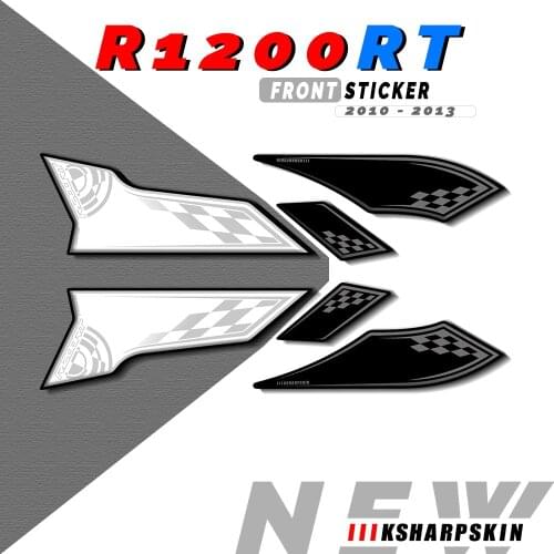 New Motorcycle Front Fairing Sticker 3D Gel Protector Number Board moto decals Suitable for BMW R1200RT 2010 - 2013 r1200 rt