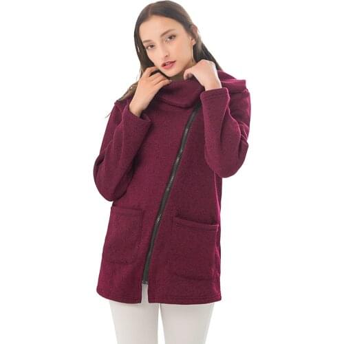 Solid Color Ladies Warm Jacket Personality Side Zipper Lapel Coat Large Size 5XL Autumn Winter Ladies Zipper Jacket 10 Colors