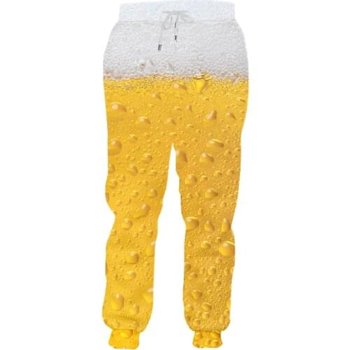 OGKB Spring Fall Women Jogger Pants 6XL 3D Fresh Funny Bubble Beer Printed Sweatpants Unisex Hip Hop Sport Trousers Harem Pants