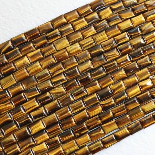 Wholesale Price High Grade Yellow Tiger Eyes Stone 10x14mm Rectangle Shape Diy Jewelry Loose Beads 15" B353