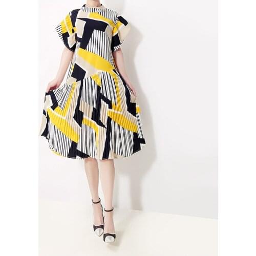 Plus Size Ukraine Dress Promotion Cotton Straight Print Women Free Shipping 2020 New Korean Women Sleeve Floral