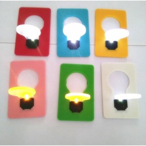 LED Card Lamp Wallet Card Lamp Night Lamp flashing colorful birthday party Christmas Gift Wholesale