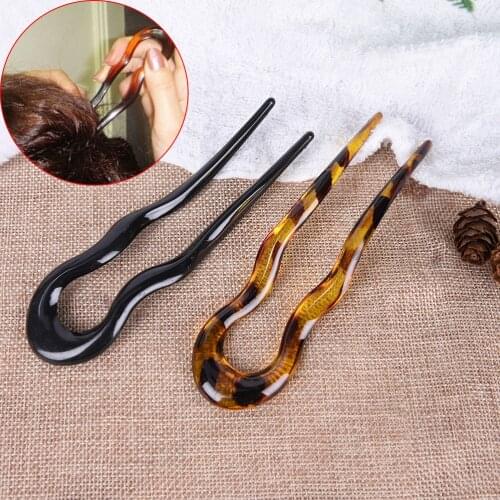 U Shape Traditional Resin Hair Pin Stick Original Retro Women Lady New