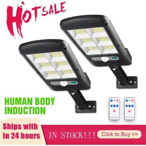 60/150COB Remote Control Lamp Solar Led Street Lights Outdoor Security Light Wall Lamp Waterproof PIR Motion Sensor Garden Decor