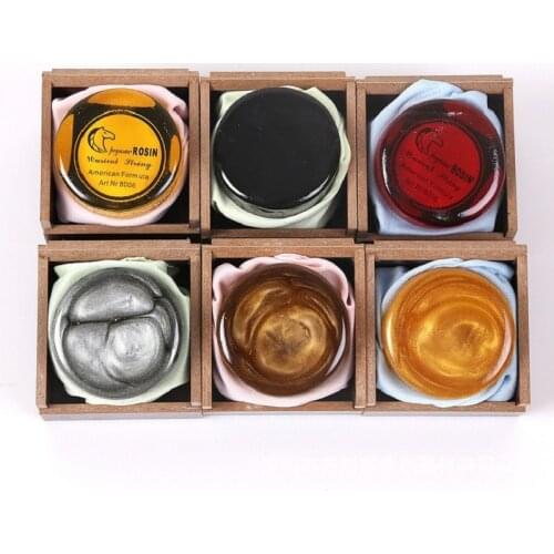 High Quality Rosin Resin Colophony Low Dust Handmade Rounded with Box for Violin Viola Cello Bowed String