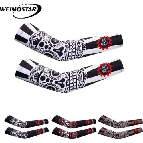 Weimostar Unisex Cycling Arm Warmers Sleeve Basketball Arm Sleeve Sun Protection Riding Arm Cover Bicycle Bike Arm Protector
