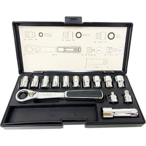 2021 NEW Japan Makita Penetration Socket Wrench 14 PCS Set B-65595 Double-Headed Ratchet Hexagon Manual Wrench Durable Hand Tool
