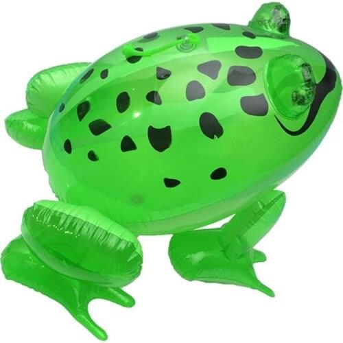Funny Cute Inflatable Frog with Flashing Light Animal Blow up Toys Party Decoration for Toddler Kids Children Gifts