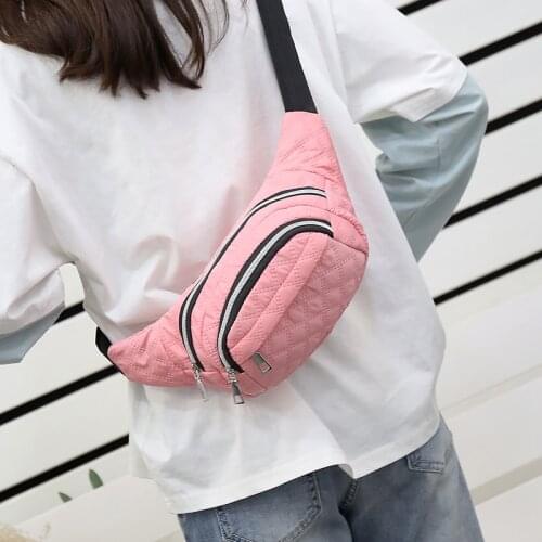 Men Women Waist Fanny Pack, Large Capacity Quilted Crossbody Hip Bum Bag Chest Bag for Travel Sports