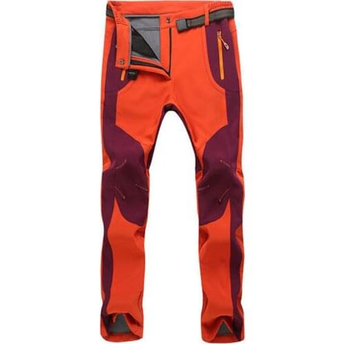 Winter Thermal Stretch Pants Women Softshell Windproof Waterproof Pants Fleece Lining Tactical Trousers Sweatpants Plus Size 5XL