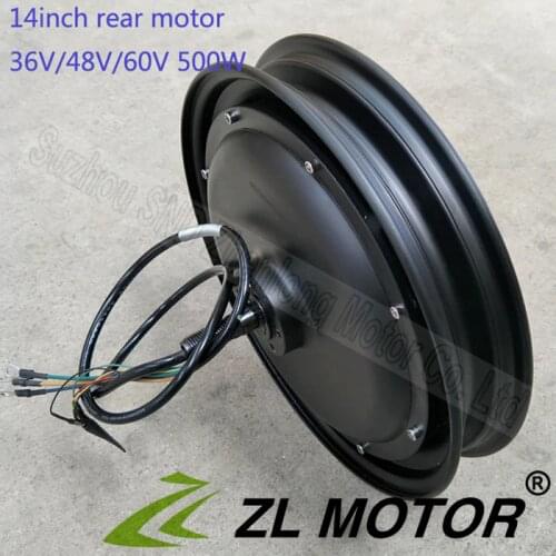 14inch 48V 500W brushless rear hub motor E-BIKE classic / normal bike diy 14inch motor G-M076