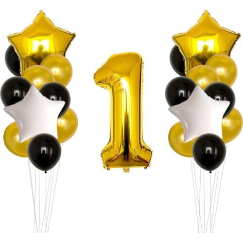 40inch Number 1 Foil Balloons Baby Shower 1st Birthday Party Decor Supplies Baby boy Girl balls 2.2g latex helium globos