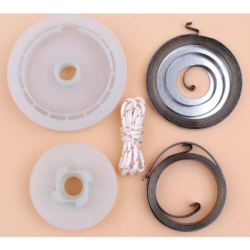 4500 5200 5800 45cc 52cc 58cc Chinese Chainsaw Easy Starter Recoil Spring Pulley Rope Repair Kit Gas Saws Spare Parts