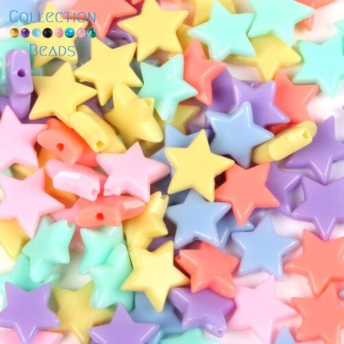 13mm 50-300pcs Colorful Acrylic Five Pointed Star Irregular Spacer Beads For Jewelry Making Supplies Handmade DIY Bracelet