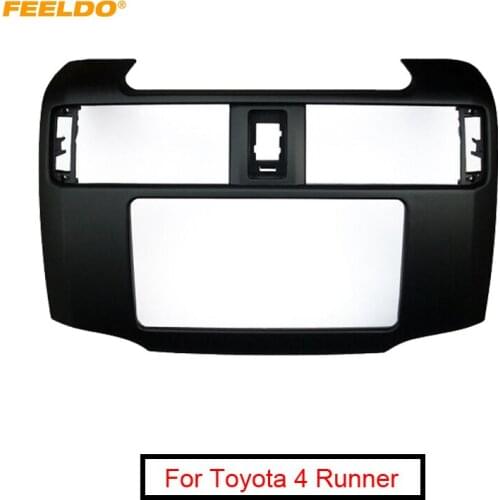 FEELDO Car CD/DVD Audio Stereo Fascia Frame For Toyota 4 Runner 2012 2DIN Radio Dash Panel Frame Trim Kit #AM4903