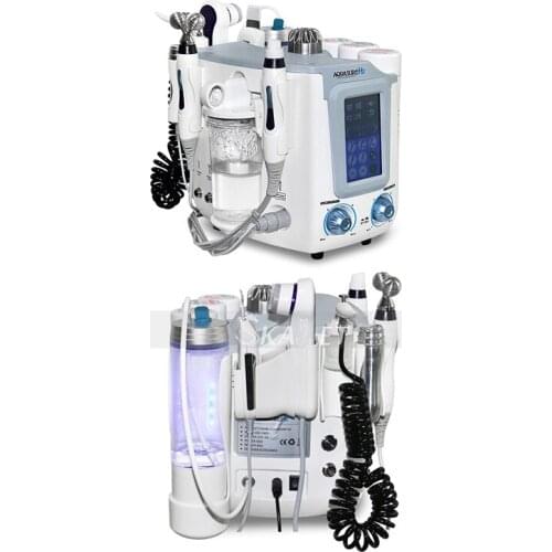 Hot sale 6 in1 H2 O2 Diamond Peeling Water Jet Beauty Aqua Dermabrasion RF Bio-lifting Facial Hydro Microdermabrasion Machine