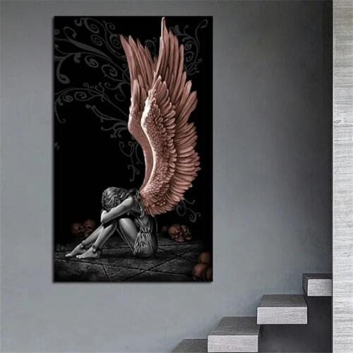 Sitting Angle Canvas Self-adhesive Paintings Wall Art Decor Home Wall Ornament 40*80cm Paint By Numbers картины на стену холст