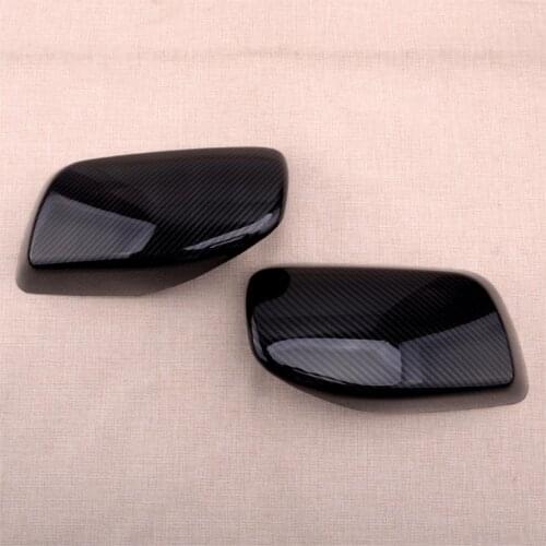 51167078360 1 Pair Carbon Fiber Style Door Wing Side Rearview Mirror Cover Cap Fit For BMW E60 E61 E63 E64 2003-2008 51167078359