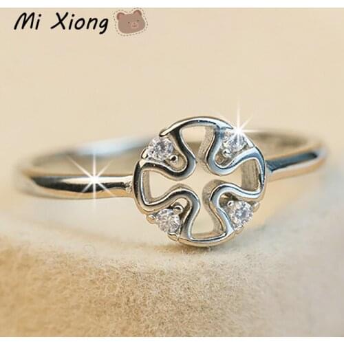 Mi Xiong s925 sterling silver designer original creative hollow diamond ring light luxury exquisite charm ladies jewelry