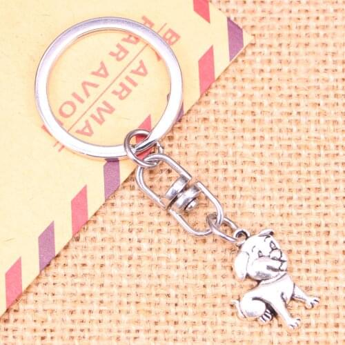New Fashion Keychain 21x16mm lovely dog Pendants DIY Men Jewelry Car Key Chain Ring Holder Souvenir For Gift