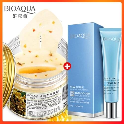 BIOAQUA Gold Osmanthus Eye Patches Mask For Eye Care 80pcs Fine Lines Eye Cream Moisturizing Remover Dark Circle Anti-Puffiness