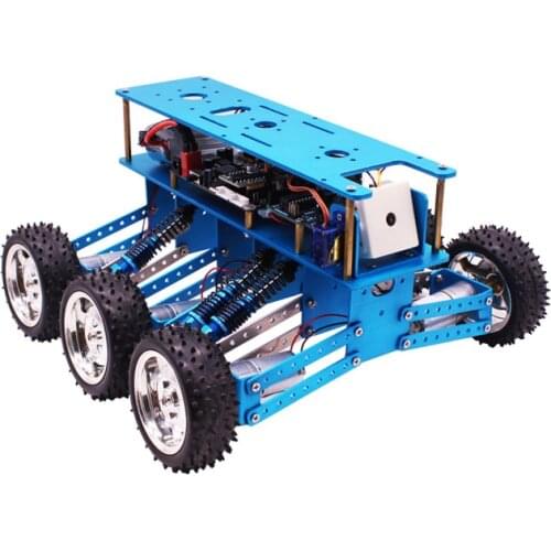 BlueRaven Professional 6WD UNO R3 Smart Robot Kit Compatible with Arduino With Android/iOS Mobile Remote Control