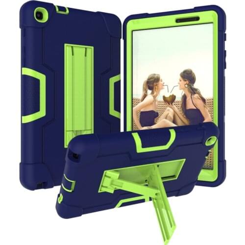 Soft Silicon+PC Kids Safe Shockproof Funda Cover For Samsung Galaxy Tab A 8.0 2019 S-Pen P200 P205 Robot Hybrid Kickstand Case