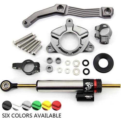 CNC Adjustable Motorcycle Linear Reversed Steering Damper with bracket Support For Kawasaki Z1000 Z 1000 2010-2013 2011 2012