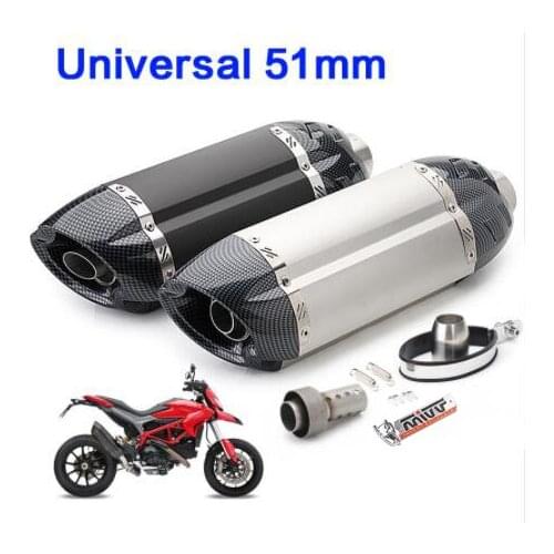 Universal 51mm Exhaust Motorcycle MIVV Muffler Escape Moto DB Killer Pipe Z800 Devil Monster 796 Modified Exhaust Pipe