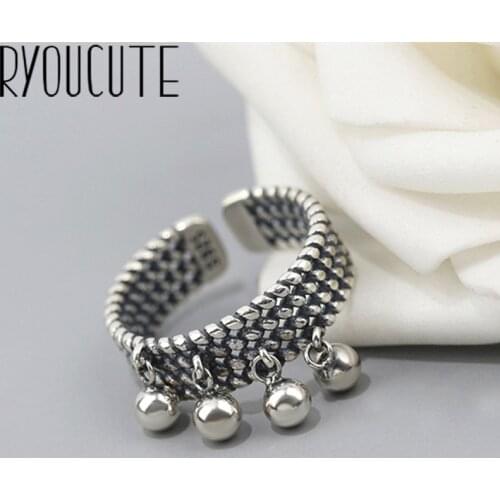 Punk Vintage Tassel Beads Ring For Women Men Adjustable Size Geometric Rings Exquisite Creative Jewelry Wholesale 2021