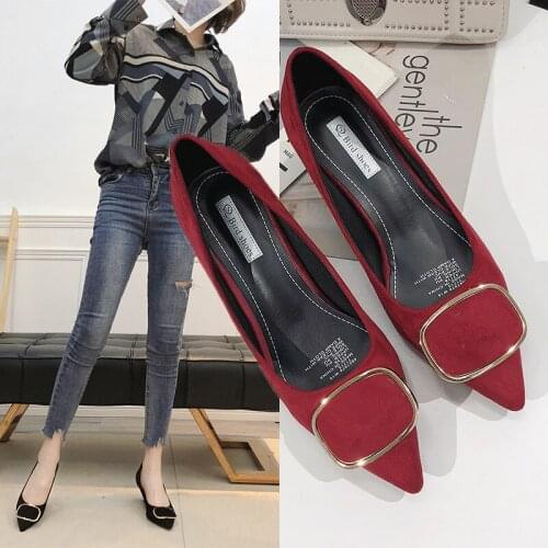 Spring Autumn Women Heeled Shoes Pointed-toe solid color fine mature temperament Elegant office basic womens high heels U22-70