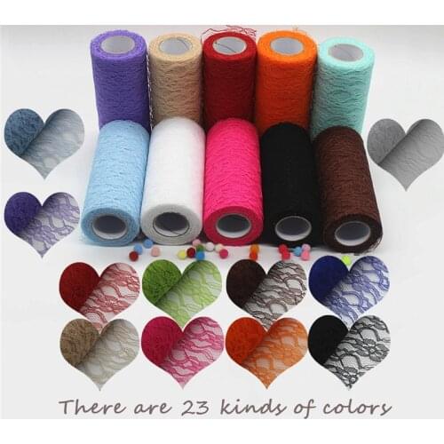 10yards/Roll Tulle Roll Spool Lace 15cm Width, Netting Lace Fabric Ribbon Tutu Skirt Chair Sash Bow Wedding Decorations