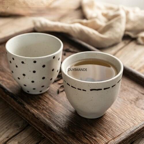 150ml Modern Retro Ceramic Tea Cup Tea Set Household Personality Lovers Cups Coffee Mug China Matte Porcelain
