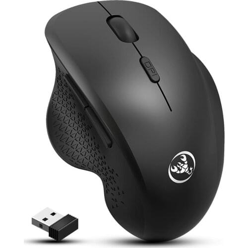 2.4G Wireless Mouse Mute Vertical Mouse External Battery 6D Design Computer Office Mouse Pad
