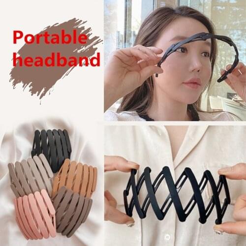 2021 Unique Fancy Comfortable Hairbands Wash Hair Holder Korean Folding Portable Headbands For Women Men Girl Accessories