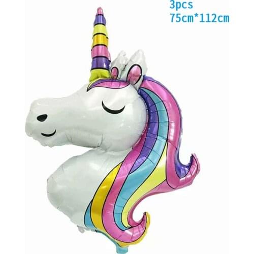 3pcs Unicorn Party Balloon Decoration Foil Balloon Large Birthday Balloons Birthday Party Baby Shower Wedding Decoration Balloon