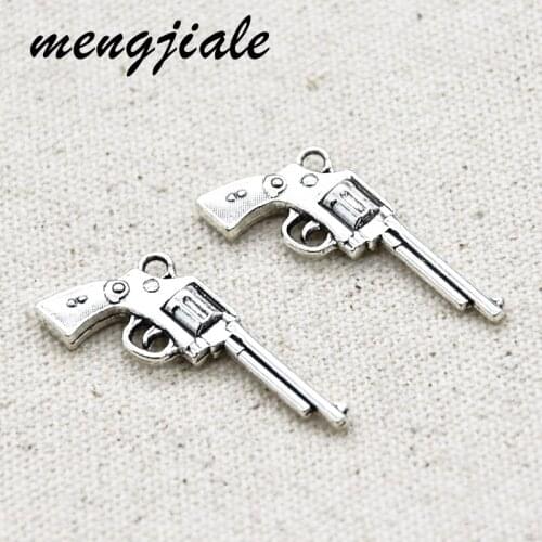 6pcs Vintage Metal Alloy Pistol Gun Charm Pendants For Jewelry Making Finding Accessories Wholesale