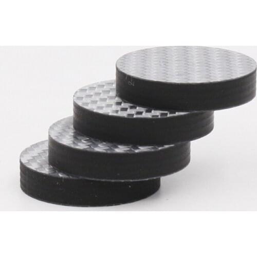 8PCS FT005 25x5mm Carbon Fiber Speaker Spike Isolation Stand Cone Base Pads Shoe Feet