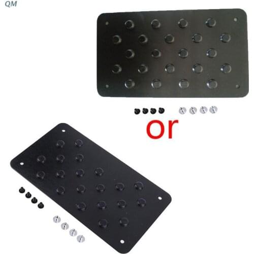 Aluminum Car Floor Mat Patch Non-slip Heel Plate Footrest Carpet Pedal Pad 13MF