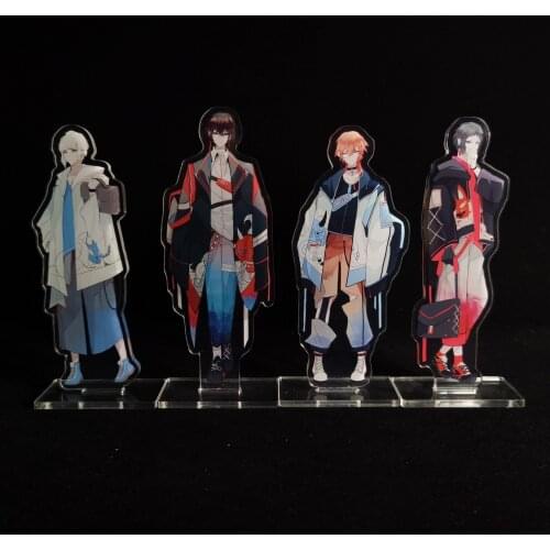 Anime Bungo Stray Dogs Dazai Osamu Acrylic Keychain Stand Figure Model Badge Brooch Button Pin Metal Through card Laser ticket
