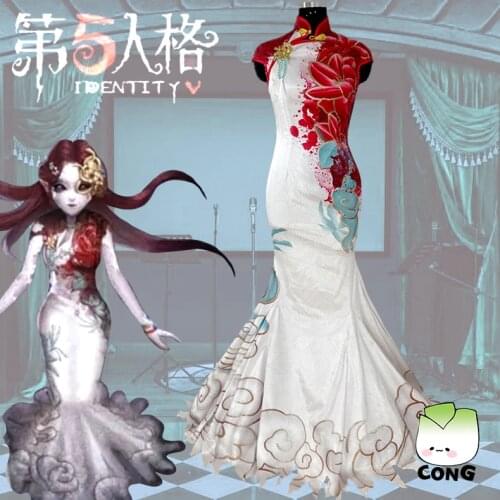 Anime Identity V Michiko Gorgeous Dress Fishtail Skirt Chinese cheongsam Sexy Uniform Cosplay Costume Halloween Free Shipping