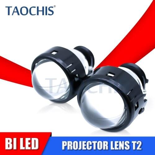TAOCHIS BI LED Projector Lens T2 50W 6000k With White Color 3.0 Inch HELLA 3R High Beam Low Beam Car Light Upgrade