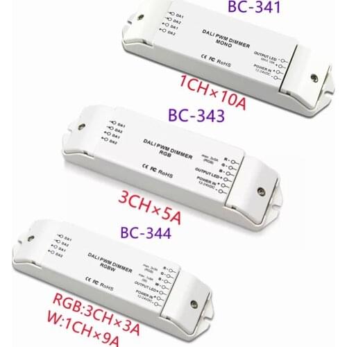 BC-341/343/344 1CH/3CH/4CH Single channel 3channel 4channel DALI Dimming Driver constant voltage DC12V-24V Led Controller