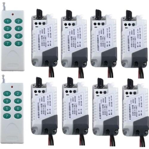 AC220V 8CH RF Wireless Remote Control transmitter and receiver tubular motor garage door projection screen shutters window