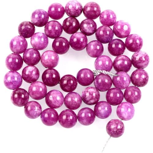 Natural Stone Beads Rose Red Marble Loose Beads for Jewelry Making Needlework DIY Bracelet Strand 4-12 MM